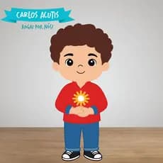 Almofada Naninha para bebê Beato Carlos Acutis
