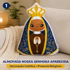 Naninha Para Bebe Nossa Senhora Aparecida 30cm de Altura  Estampada Apenas FRENTE