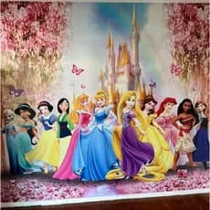 Papel de Parede Autocolante Princesas Personalizado Decorativo