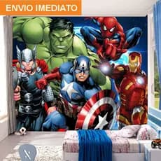 Papel de Parede Autocolante Super Heróis  - Fácil Aplicação