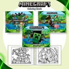 Livro de Colorir Minecraft - Capa Dura - Folhas de 120g ou 180g