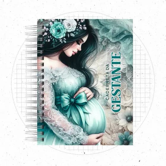 Caderneta de Saúde Gestante Personalizada - Capa Dura - Tamanho A5