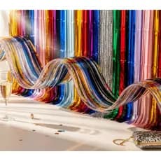 Painel De Festa Cortina Metalizada 1mx2m FOIL FRINGE Fita Brilhante Decoração Parede Fundo para Festas
