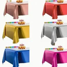 Kit 10 Toalhas de Mesa Metalizada 78x78 Cobre Mancha Decoração Festa