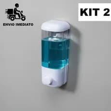 Dispenser Automático Sabão 500ml Parede Dispenser Detergente Mãos Reservatório Plástico Durável