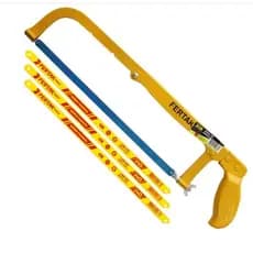 Arco de Serra 12" 30 CM FERTAK c/ 1 lamina de serra  - kit com  arco e lamina + 3 lâminas 18 ou 24 dentes com regulagem