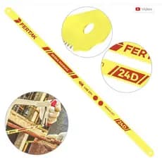 Kit de Lamina de Serra Manual Fertak para Arco de Serra 12' 30CM 18D e 24D em aço para corte de madeira pvc metais leves