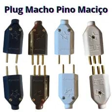 Kit de Plug Macho Pinos Maciços 10 Amperes ou 20 Amperes 2P ou 3P Tomada Potencia 250V