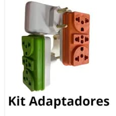 Adaptador para Tomada Triplo Benjamim Triplo Central Padrão 10 amperes e 20 amperes 10A/20A