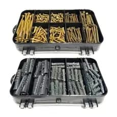 Kit 300 Parafusos E Buchas Chipboard Philips com Estojo