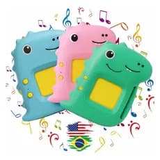 Brinquedo Card Inglês Português Dino Infantil Alfabetização