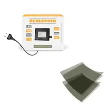 Kit Refletor Economax 10w 6500k+Tomada+Película Polarizada