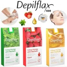 Depilflax Folhas Prontas P/ Depilação Facial C/24