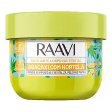 ESFOLIANTE CORPORAL E FACIAL RAAVI 200G - MAÇA VERDE - ABACAXI COM HORTELA