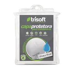 Capa Impermeável de Travesseiro Com Ziper 100% Fronha Protetora Anti Acaro Grande Branco - Trisoft