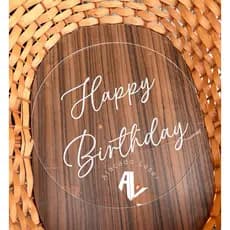 Placa de Acrílico happy birthday ou Personalizada 30x30 | Gravação a Laser • Presente Premium • Decorativa