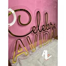 placa de acrilico frase celebre a vida !   - 50x30cm