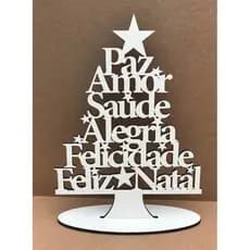 Arvore de Natal em mdf Branco - kit 2