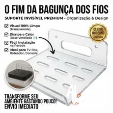 Suporte Prateleira Roteador Modem Parede Acrílico