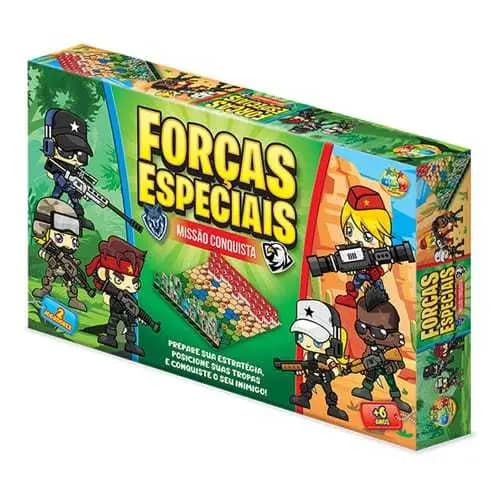 ​Jogo de Tabuleiro Forças Especiais Missão Conquista GGB – Jogo de Estratégia e Combate