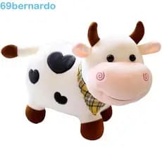 BERNARDO Brinquedo De Pelúcia De Vaca Fofo Para Meninas Sorriso Boneca Algodão