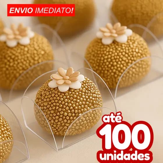 50/100 Forminhas Acetato Transparente Doces Finos Brigadeiro Confeitaria Festa Aniversário Casamento