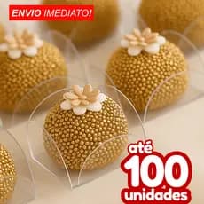 50/100 Forminhas Acetato Transparente Doces Finos Brigadeiro Confeitaria Festa Aniversário Casamento