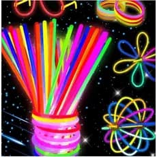 Kit 50/100/200 Pulseira Neon Fluorescente Festa Neon Alto Brilho Decoração Brilha No Escuro