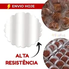 Kit 100/500 Fundo Tapetinho Poli Incolor Para Doces 7cm 9cm Confeitaria Atacado