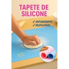 Tapete De Silicone Culinário Antiaderente Massas Confeitaria Profissional Com medidor