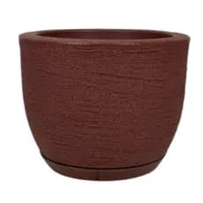 vaso cone riscado G decoração casa jardim varanda externa moderno polietileno 50x40