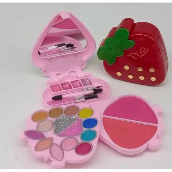 maquiagem completa infantil morango