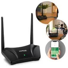 Roteador Wifi Wireless Wi-force W4-300S Porta Fast 300mbps Bivolt Preto Intelbras Dual Band 2,4 GHz