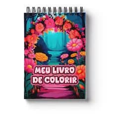 Livro de Colorir Flores Mandalas Abstratos Capa Dura Antiestress Relaxante.