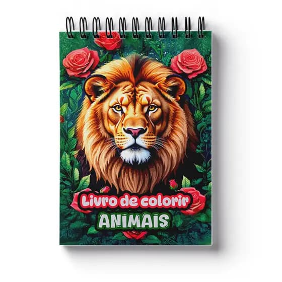 Livro de Colorir Animais Selvagens Volume 2 Capa Dura Antiestress