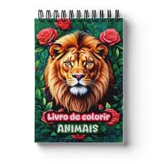 Livro de Colorir Animais Selvagens Volume 2 Capa Dura Antiestress