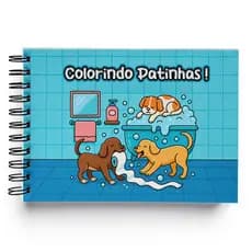 Livro de Colorir Dogs Colorindo Patinhas CapaDura Folha 120 Gramas