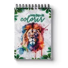 Livro de Colorir Savana Para Adultos Anti Stress, Tamanho A5