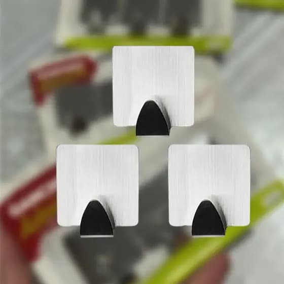 Ganchos Adesivos Multiuso C/3 - Suporte de Parede sem Furo para Cozinha, Banheiro e Quarto e Multiuso