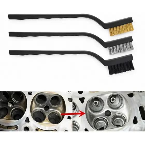 Kit 3 UN escova de aco para limpeza Multiuso forno grelha fogão Aço Latão Nylon