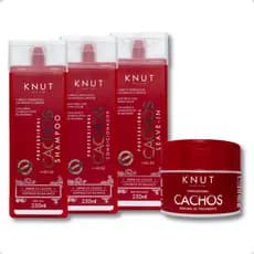 Kit Knut Cachos Shampoo + Condicionador + Máscara + Leave-in - Controle Balanço e Finalização