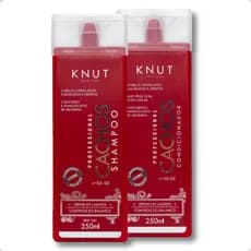 Kit Knut Cachos Tratamento Diário Shampoo + Condicionador - Limpeza e Hidratação com Filtro Solar
