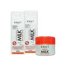 Kit Shampoo + Condicionador + Máscara Knut Milk - Tratamento Diário