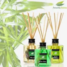 Difusor de Aromas 270mL com Varetas de Bambu – Casa Perfumada, Bem-Estar e Decoração | Amazônia Aromas