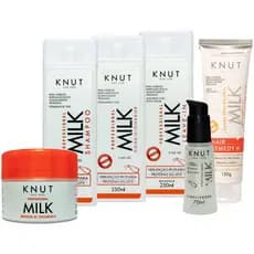 Kit Knut Milk Tratamento Completo - Hidratação e Brilho Uso Profissional