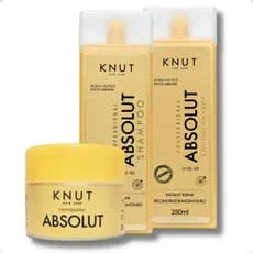 Kit Reconstrução Capilar Instantânea Knut Absolut Shampoo + Condicionador + Máscara Profissional