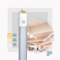 Kit 25 Lâmpadas LED Tubular T8 9W 60cm G13 Bivolt 3000K 4000K 6500K Ultraluz