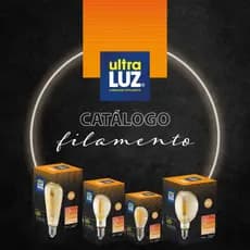 Kit 10 Lâmpadas Led Filamento G45 A60 ST64 G95 G125 T30 BA35 C35 4W E27 2300K Âmbar Ultraluz