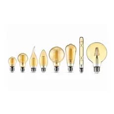 Lâmpada Filamento LED Bivolt Ultraluz 4W 2300K Modelos Retrô Vintage G45 / A60 / ST64 / G95  / T30 / G125 / C35 / BA35