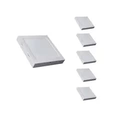 Kit 5 Painéis LED Plafon Sobrepor Quadrado 12W 18W 24W 4000K 6500K Branco Frio Bivolt Ultraluz